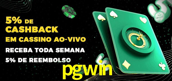 Promoções do cassino ao Vivo pgwin